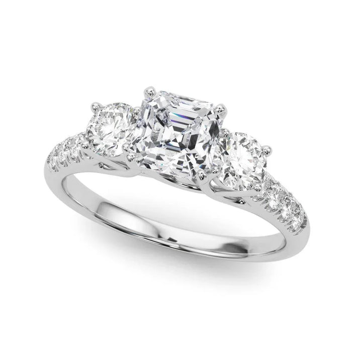 Tina 3 Stone Setting - New World Diamonds - Settings