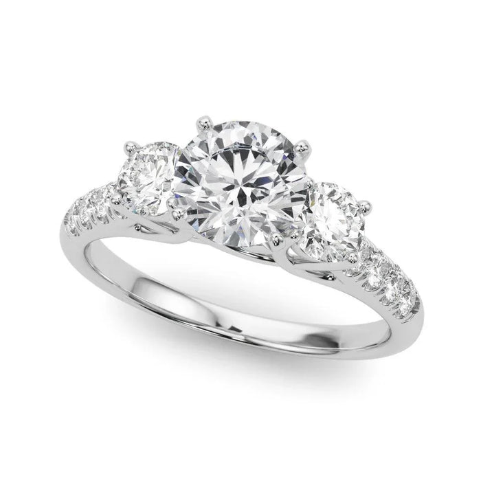 Tina 3 Stone Setting - Settings - gemstone - jewelry