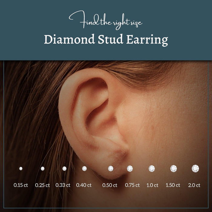 How to choose the perfect diamond stud earrings? | Diamond size chart, Diamond  earrings studs, Diamond sizes