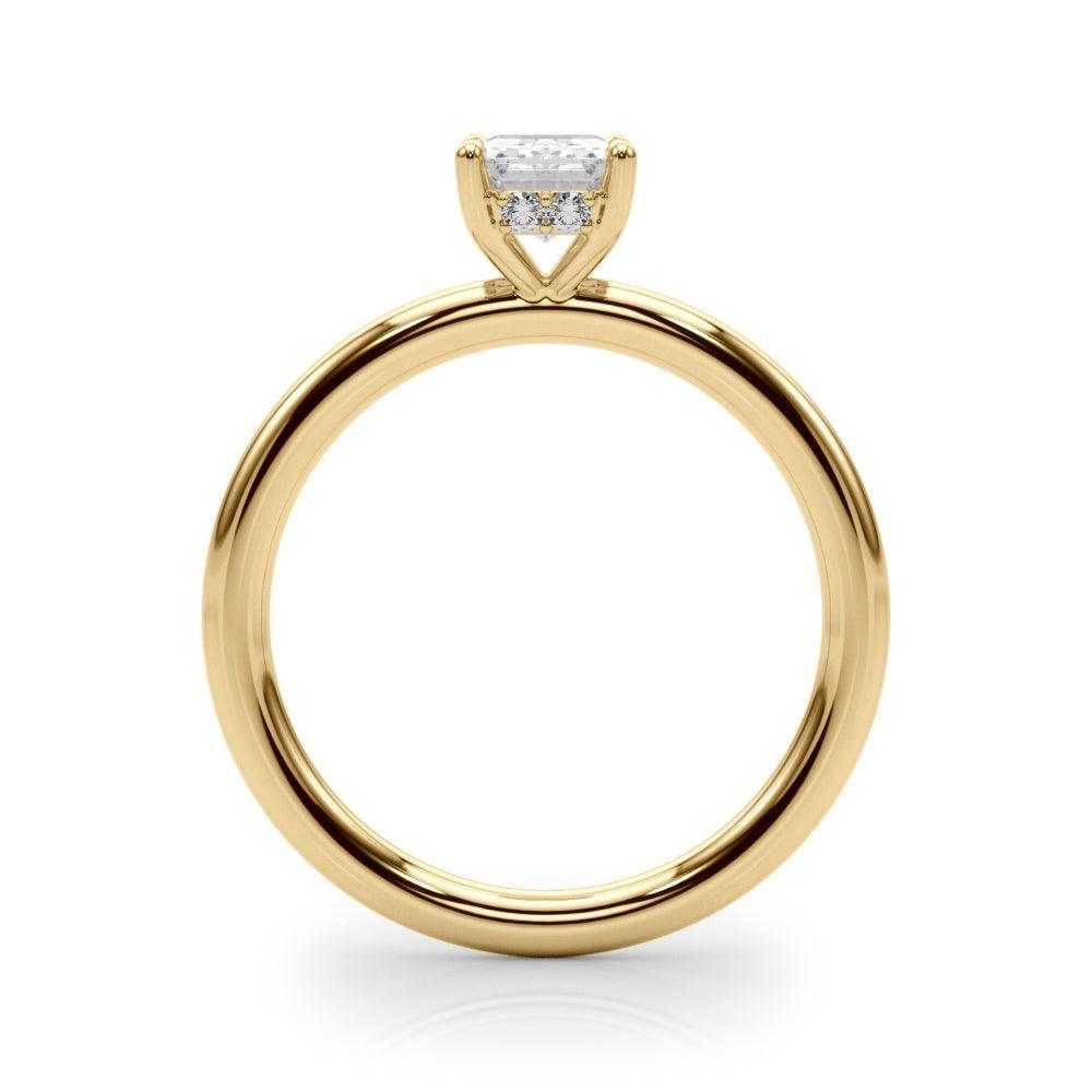 Vintage Elizabeth Emerald Engagement Ring 1.0 Ct IGI Certified - Ring - gemstone - jewelry