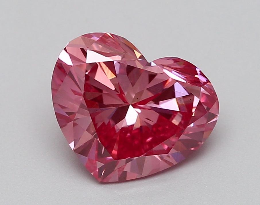2.05Ct Vivid Pink VS2 IGI Certified Heart Lab Grown Diamond - New World Diamonds - Diamonds