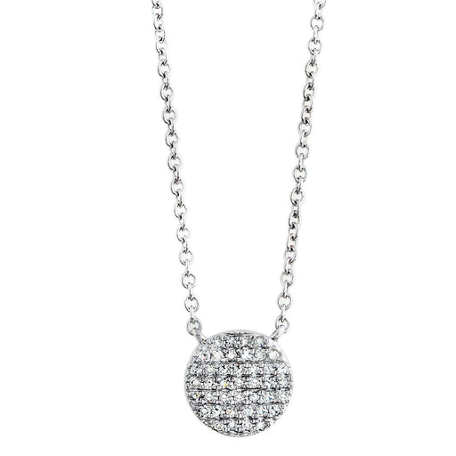 Disc Diamond Necklace 1/3Ctw - Necklace - gemstone - jewelry