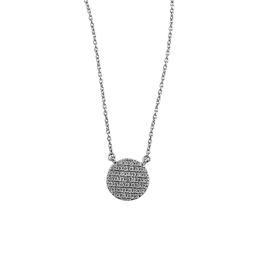 Disc Diamond Necklace 1/3Ctw - Necklace - gemstone - jewelry